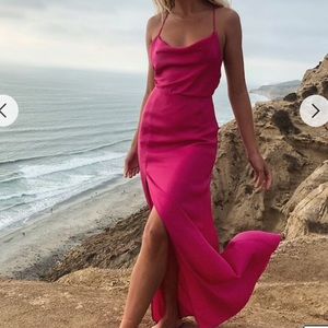 Coal Neck Maxi Slip Dress